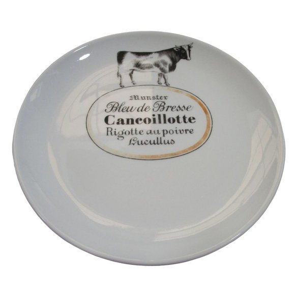 Vintage French Country Rustic Cheese Plate Porcelaine D'Auteuil Paris GUC - Picture 1 of 7